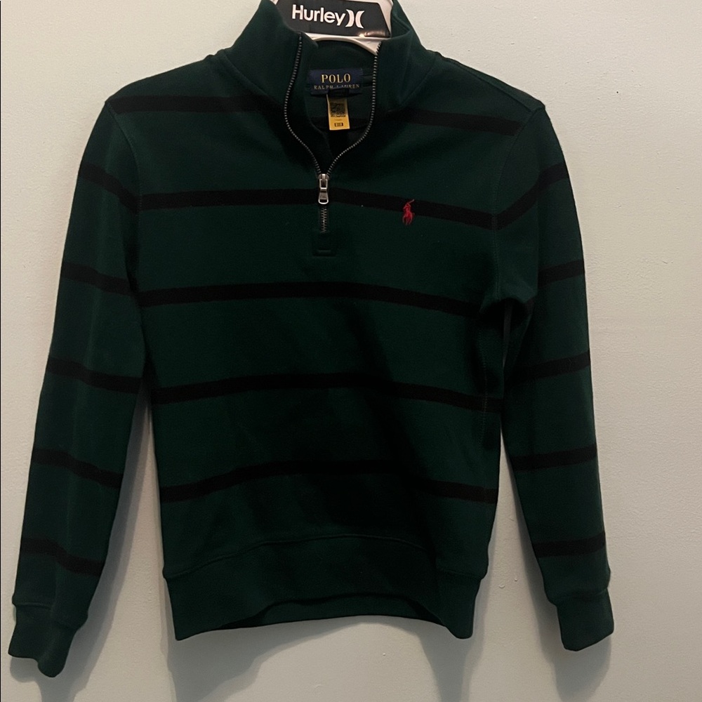 Polo by Ralph Lauren Dark Green Quarter-Zip Sweater